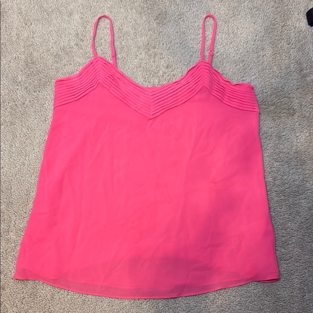 Naked Zebra Hot Pink Camisole with Pleated Neckline Size S